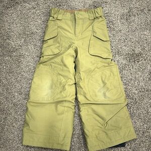 Olive green Patagonia snow pants